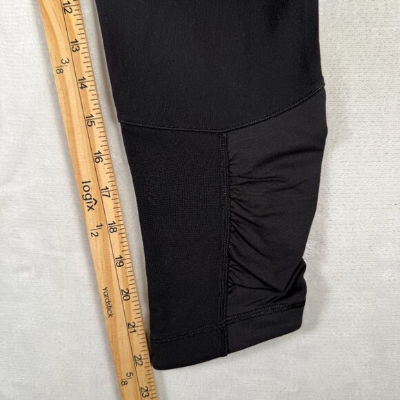 Lululemon Leggings Women Size 6 Scrunch Leg W26 L22 Black Gym Yoga Hidden Pocket - Picture 3 of 7